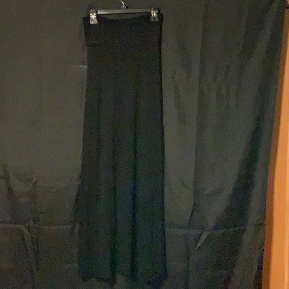 Long black cotton skirt